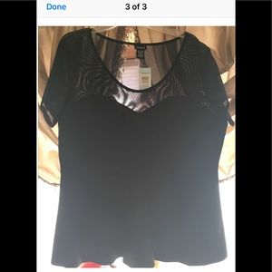 Torrid Black Peplum shirt Size 2
